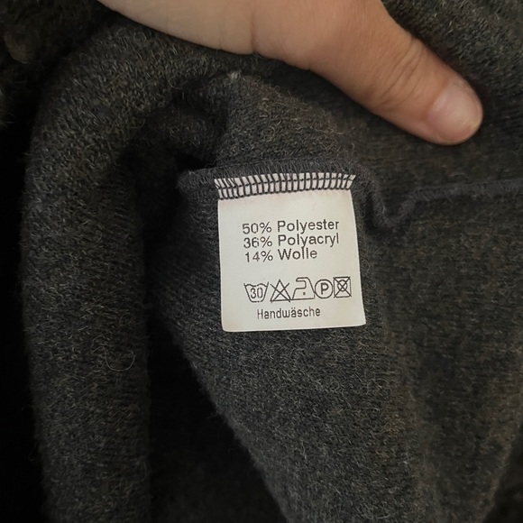 Vintage 1970’s Trocadero Paris pom knit‎ charcoal black skirt 24 inch waist - Picture 3 of 12
